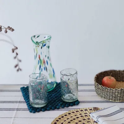 Verres - Verre à boire Linear | Verre recyclé | Verre soufflé à la bouche - SOLOKO