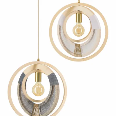 Hanging lights - Woven Ring Pendant - MODERN GESTURE DESIGNS