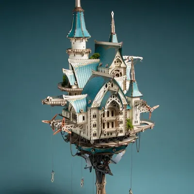 Cadeaux - Fantasy Steam Castle - White/Blue - VCL CORP