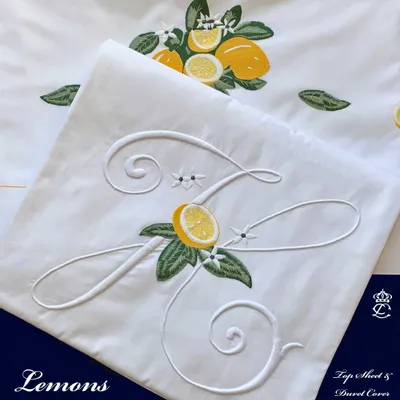 Linge de lit - CITRONS - LINHO DO CASTELO - LIN DE CHATEAU
