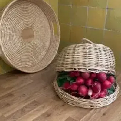 Platter and bowls - Cloche en rotin - SARANY SHOP