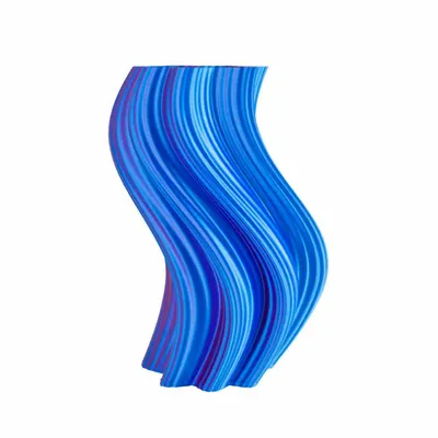 Office design and planning - Vase "Heat Wave" | Multi-color, pink and blue - AUURA