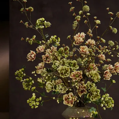 Floral decoration - Artificial Hellebores flowers - SILK-KA