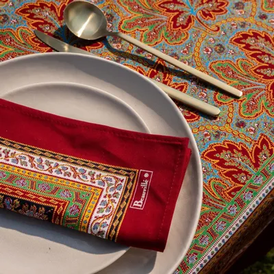 Linge de table textile - Serviette Feuilles de vigne - BEAUVILLÉ