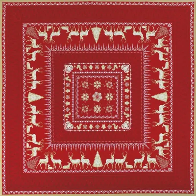 Linge de table textile - Nappe - Balade en hiver - BEAUVILLÉ