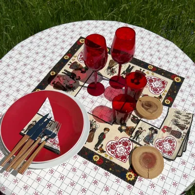 Linge de table textile - Nappe Mon Village - BEAUVILLÉ