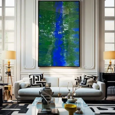 Tableaux - "JungleMirror" – toile acrylique/resin grand format (146 x 89 cm) - TURIK&ART (KSENIIA TURIK)