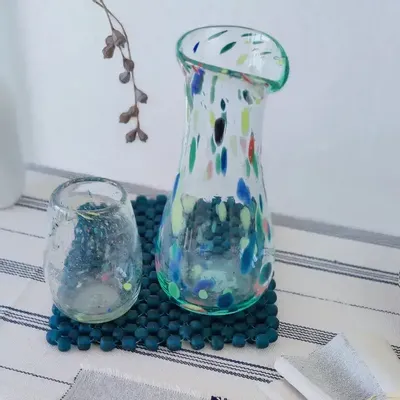 Glass - Oval Drinking Glass | Recycled Glass| Mouthblown Tumbler - SOLOKO