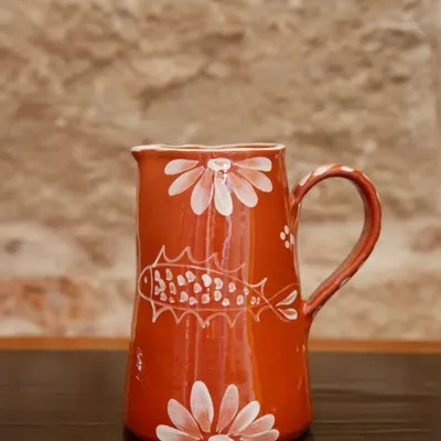 Carafes - Anthologist Ceramic Water Jug Red Clay, Psari - ANTHOLOGIST