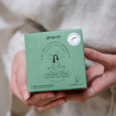 Senteurs - Infusion-Rituel - Je vis l'instant présent - Sachets individuels - GINGERLY