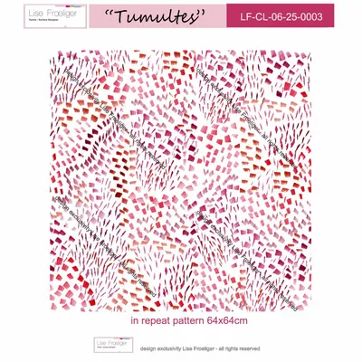 Design textile et surface - motif TUMULTES - LISE FROELIGER DESIGNER