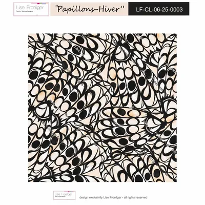 Design textile et surface - motif PAPILLONS HIVER - LISE FROELIGER DESIGNER