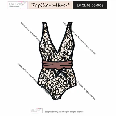 Design textile et surface - motif PAPILLONS HIVER - LISE FROELIGER DESIGNER