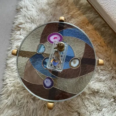 Autres tables - Table en verre kaléidoscope en agate - ANTHOLOGIST