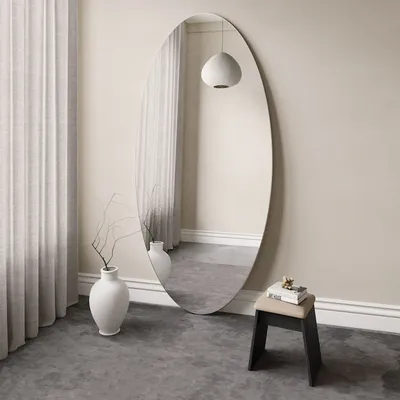 Miroirs - Miroir ovale, pleine longueur (90x190) - SCANDINAVIAN GLASSFACTORY