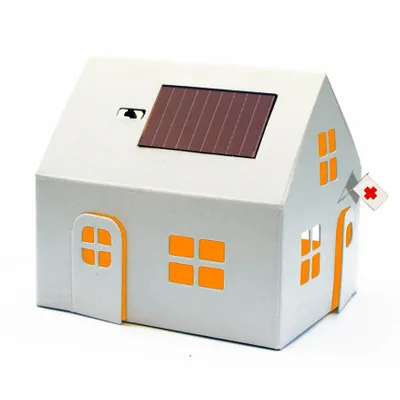 Children's decorative items - CASAGAMI, la petite veilleuse solaire en carton à monter.  6/12 ans - LITOGAMI