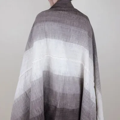 Homewear - Jeté en coton Ikat marron dégradé - TAI BAAN CRAFTS