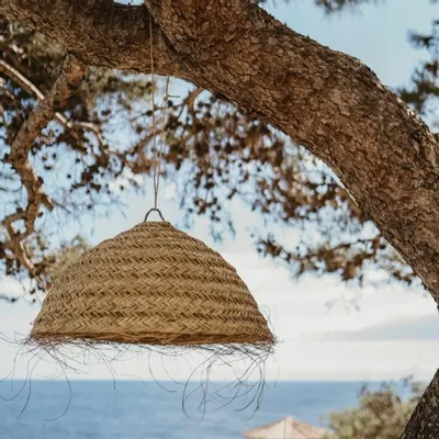 Suspensions extérieures - Suspensions artisanales en fibre naturelle – Style bohème chic - COSYDAR-DECO