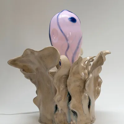 Table lamps - Ceramic and blown glass light - LUCIE SOTTY