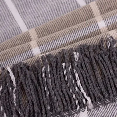 Throw blankets - Blanket ONTARIO, 140x200cm, Beige - DILIOS