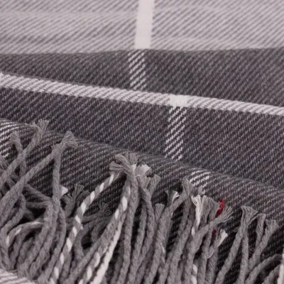 Plaids - Couverture ONTARIO, 140 x 200 cm, gris - DILIOS
