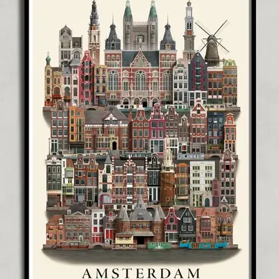 Affiches - Affiche d'Amsterdam - MARTIN SCHWARTZ