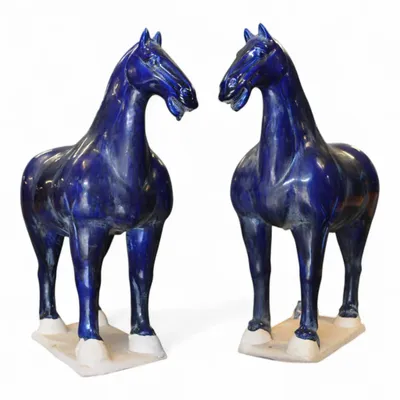 Sculptures, statuettes et miniatures - Statue Cheval de céramique - PAGODA INTERNATIONAL