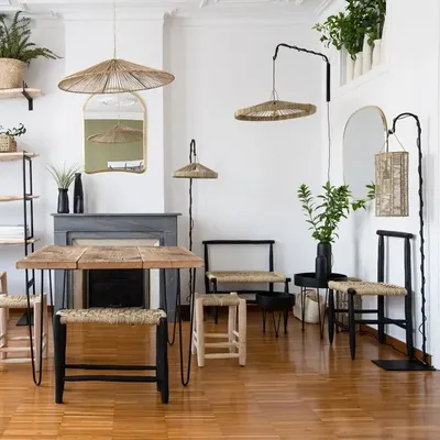 Lampadaires - Pieds de lampe en métal artisanal – Design sobre COSYDAR-DECO - COSYDAR-DECO