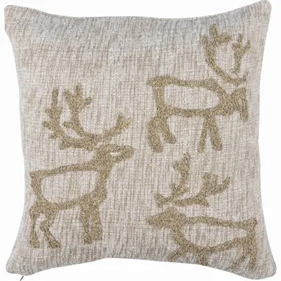 Fabric cushions - Saaga Embroidered Cushion Cover Gold 45x45 cm - PENTIK
