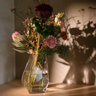 Vases - Vase en verre Lohkare rose 21x27 cm - PENTIK