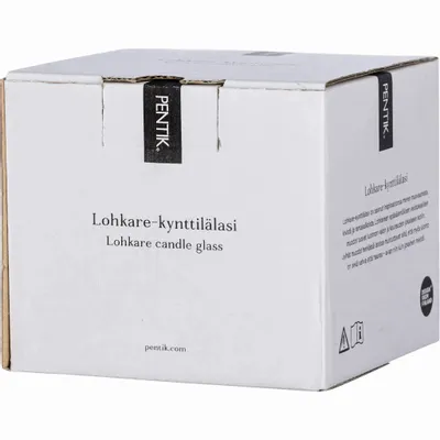 Bougeoirs et photophores  - Bougie Lohkare en verre rose 10x8 cm - PENTIK