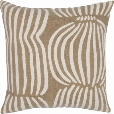 Coussins textile - Housse de coussin Vilja en chenille marron clair 45 x 45 cm - PENTIK