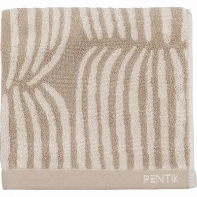 Bath towels - Vilja Hand Towel Light Brown 50x70 cm - PENTIK