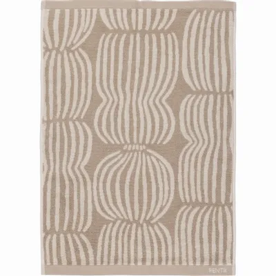 Bath towels - Vilja Hand Towel Light Brown 50x70 cm - PENTIK