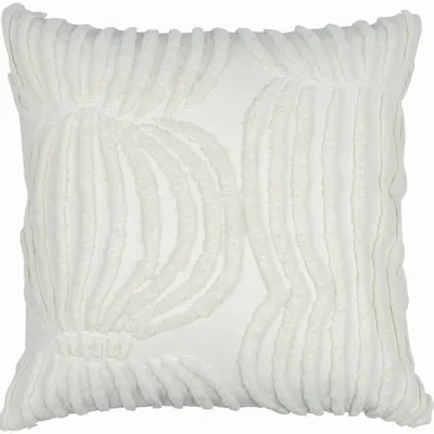 Coussins textile - Housse de coussin capitonnée Vilja Blanc naturel 45x45 cm - PENTIK