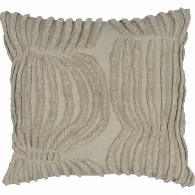 Coussins textile - Housse de coussin capitonnée Vilja marron clair 45x45 cm - PENTIK