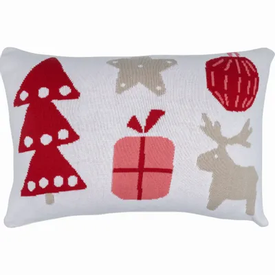 Fabric cushions - Aatto Cushion Cover Knitted Multicolour 40x60 cm - PENTIK