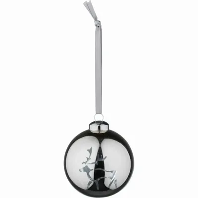 Decorative objects - Saaga Glass Bauble Silver 8 cm - PENTIK