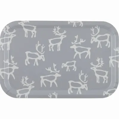 Platter and bowls - Saaga Tray Grey 20x27 cm - PENTIK