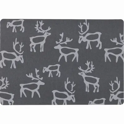 Placemats - Saaga Coated Placemat Cork Grey 30x43 cm - PENTIK