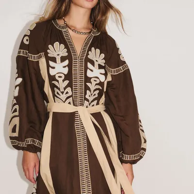 Apparel - 114. ANOUCK LONG ML DRESS - STELLA FOREST