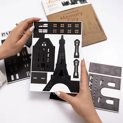 Customizable objects - Wooden DIY Memory City Kit - ENJOY THE WOOD