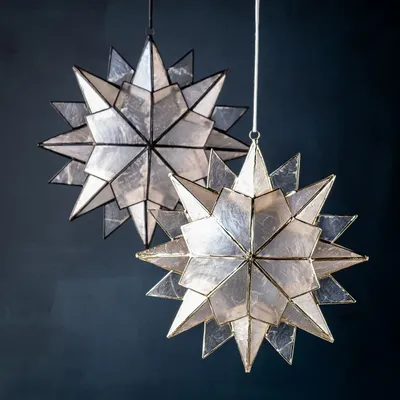 Other Christmas decorations - DIMAANO GRANDE star in black or gold, handmade - KLATT OBJECTS