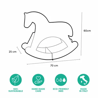 Other Christmas decorations - Decorative Cardboard Rocking Horse - Window Decorations - RIPPOTAI