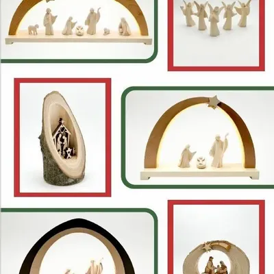 Nativity scenes and santons - WOODEN NATIVITY SCENE - KALID MEDIEVAL