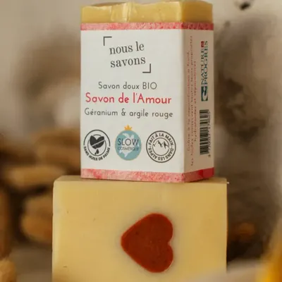 Cosmétiques - Savon bio doux de l'amour - EDITION LIMITEE - NOUS LE SAVONS