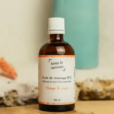 Cosmétiques - Huile de massage bio neutre - NOUS LE SAVONS