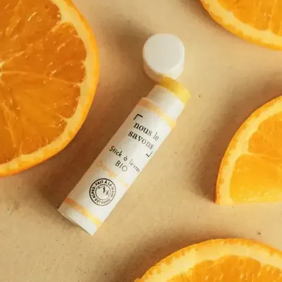 Cosmétiques - Stick à lèvres bio - orange douce - NOUS LE SAVONS