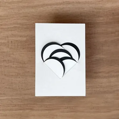 Chambres d'hôtels - Carte-objet COEUR blanc - Création OISO® - OISO