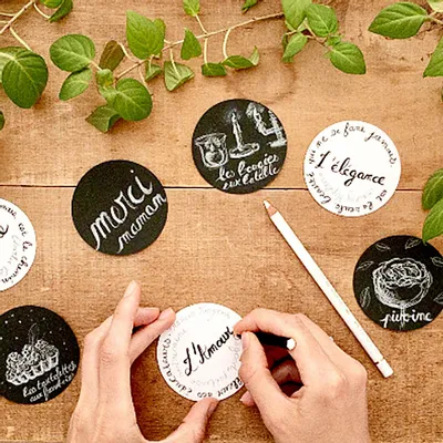 Chambres d'hôtels - COEUR Carte-tableau participative OISO® - Blanc - OISO